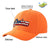 Custom Orange Usa Baseball Cap Curved Eaves Hats Vintage Design for Men/Women/Youth