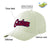 Custom Cream Red Baseball Cap Curved Eaves Hats Vintage Design for Men/Women/Youth