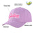 Custom Light Purple Pink Baseball Cap Curved Eaves Hats Vintage Design for Men/Women/Youth