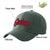 Custom Dark Gray Red Baseball Cap Curved Eaves Hats Vintage Design for Men/Women/Youth