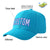 Custom Royal White Baseball Cap Curved Eaves Hats Vintage Design for Men/Women/Youth