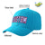 Custom Royal White Baseball Cap Curved Eaves Hats Vintage Design for Men/Women/Youth