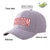 Custom Gray White Baseball Cap Curved Eaves Hats Vintage Design for Men/Women/Youth