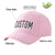 Custom Pink Black Baseball Cap Curved Eaves Hats Vintage Design for Men/Women/Youth