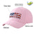 Custom Pink Usa Baseball Cap Curved Eaves Hats Vintage Design for Men/Women/Youth