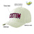 Custom Cream Red Baseball Cap Curved Eaves Hats Vintage Design for Men/Women/Youth