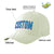 Custom Cream Sky Blue Baseball Cap Curved Eaves Hats Vintage Design for Men/Women/Youth