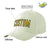 Custom Cream Yellow Baseball Cap Curved Eaves Hats Vintage Design for Men/Women/Youth