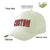 Custom Cream Red Baseball Cap Curved Eaves Hats Vintage Design for Men/Women/Youth