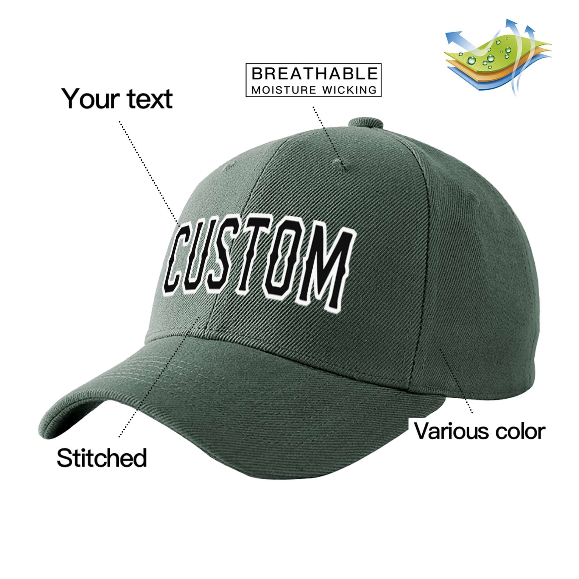 Custom Dark Gray Black Baseball Cap Curved Eaves Hats Vintage Design for Men/Women/Youth