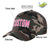 Custom Camo Pink Baseball Cap Curved Eaves Hats Vintage Design for Men/Women/Youth