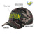 Custom Camo Yellow Baseball Cap Curved Eaves Hats Vintage Design for Men/Women/Youth