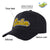 Custom Black Yellow Baseball Cap Curved Eaves Hats Vintage Design for Men/Women/Youth