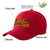 Custom Red Black Baseball Cap Curved Eaves Hats Vintage Design for Men/Women/Youth