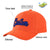 Custom Orange Royal Blue Baseball Cap Curved Eaves Hats Vintage Design for Men/Women/Youth