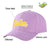 Custom Light Purple Yellow Baseball Cap Curved Eaves Hats Vintage Design for Men/Women/Youth