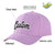 Custom Light Purple Black Baseball Cap Curved Eaves Hats Vintage Design for Men/Women/Youth