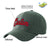 Custom Dark Gray Red Baseball Cap Curved Eaves Hats Vintage Design for Men/Women/Youth