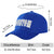 Custom Royal Blue Gray Baseball Cap Curved Eaves Hats Vintage Design for Men/Women/Youth