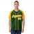 Custom Midnight Green Yellow Pinstripe Yellow-White Authentic Raglan Sleeves Baseball Jersey