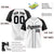 Custom White Black Pinstripe Gray-White Authentic Raglan Sleeves Baseball Jersey