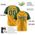 Custom Old Gold Kelly Green Pinstripe Kelly Green White Authentic Raglan Sleeves Baseball Jersey