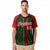 Custom Green Crimson Pinstripe Crimson-White Authentic Raglan Sleeves Baseball Jersey