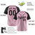 Custom Pink Black Pinstripe Pink-Black Authentic Raglan Sleeves Baseball Jersey