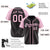 Custom Black Pink Pinstripe Black-Pink Authentic Raglan Sleeves Baseball Jersey