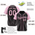 Custom Black Pink Pinstripe Black-Pink Authentic Raglan Sleeves Baseball Jersey