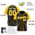 Custom Black Yellow Pinstripe Yellow-White Authentic Raglan Sleeves Baseball Jersey