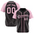 Custom Black Pink Pinstripe Black-Pink Authentic Raglan Sleeves Baseball Jersey