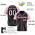 Custom Black Pink Pinstripe Black-Pink Authentic Raglan Sleeves Baseball Jersey