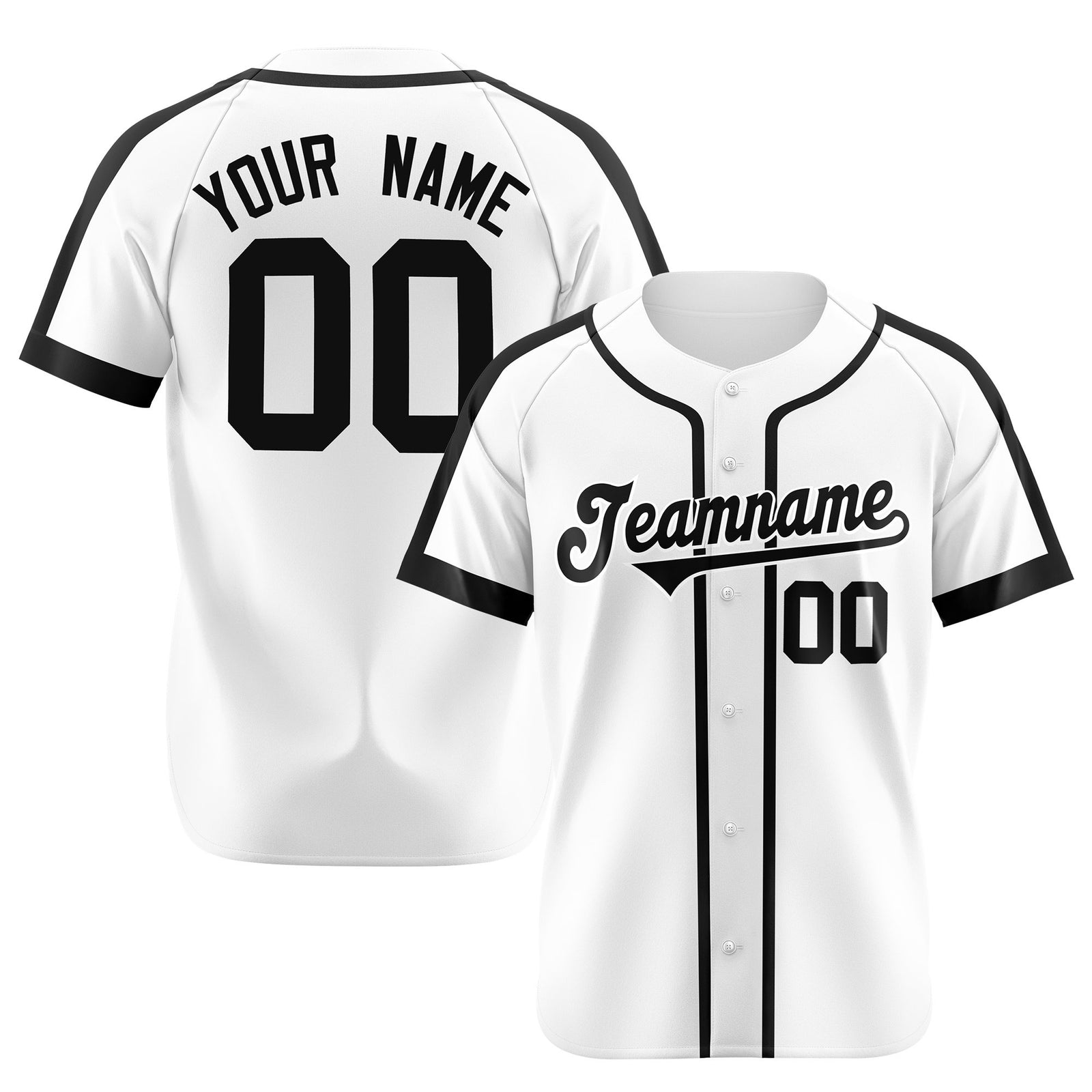 Custom White Black Baseball Jersey Personalized For Adults Youth