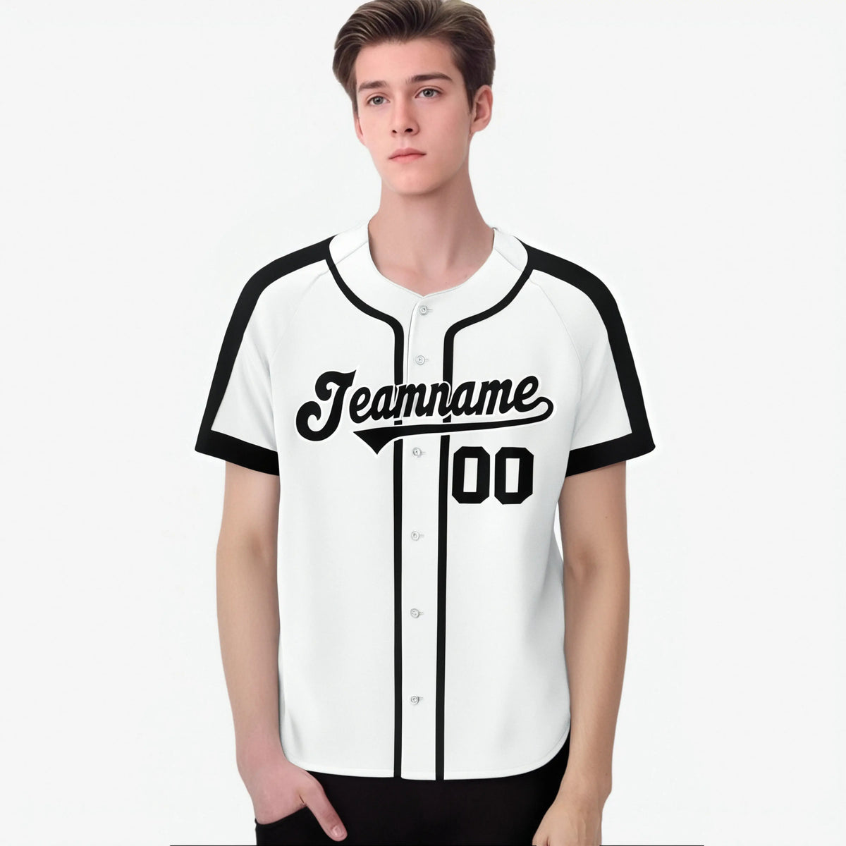 Custom White Black Baseball Jersey Personalized For Adults Youth