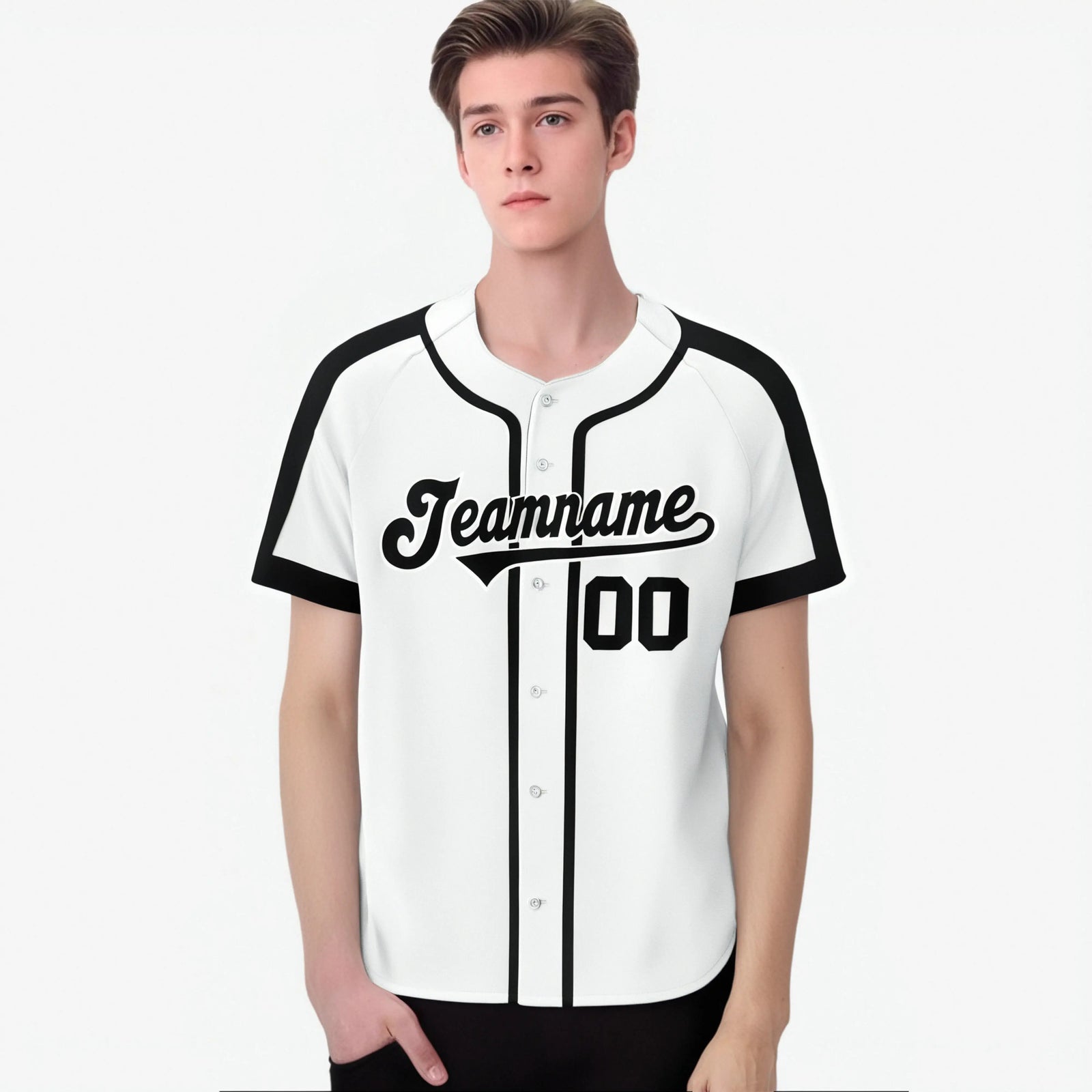 Custom White Black Baseball Jersey Personalized For Adults Youth