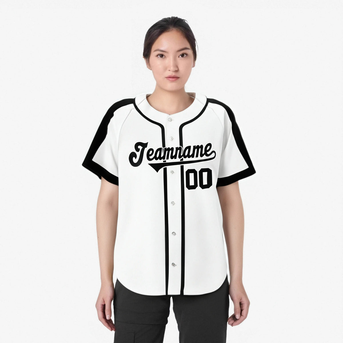 Custom White Black Baseball Jersey Personalized For Adults Youth