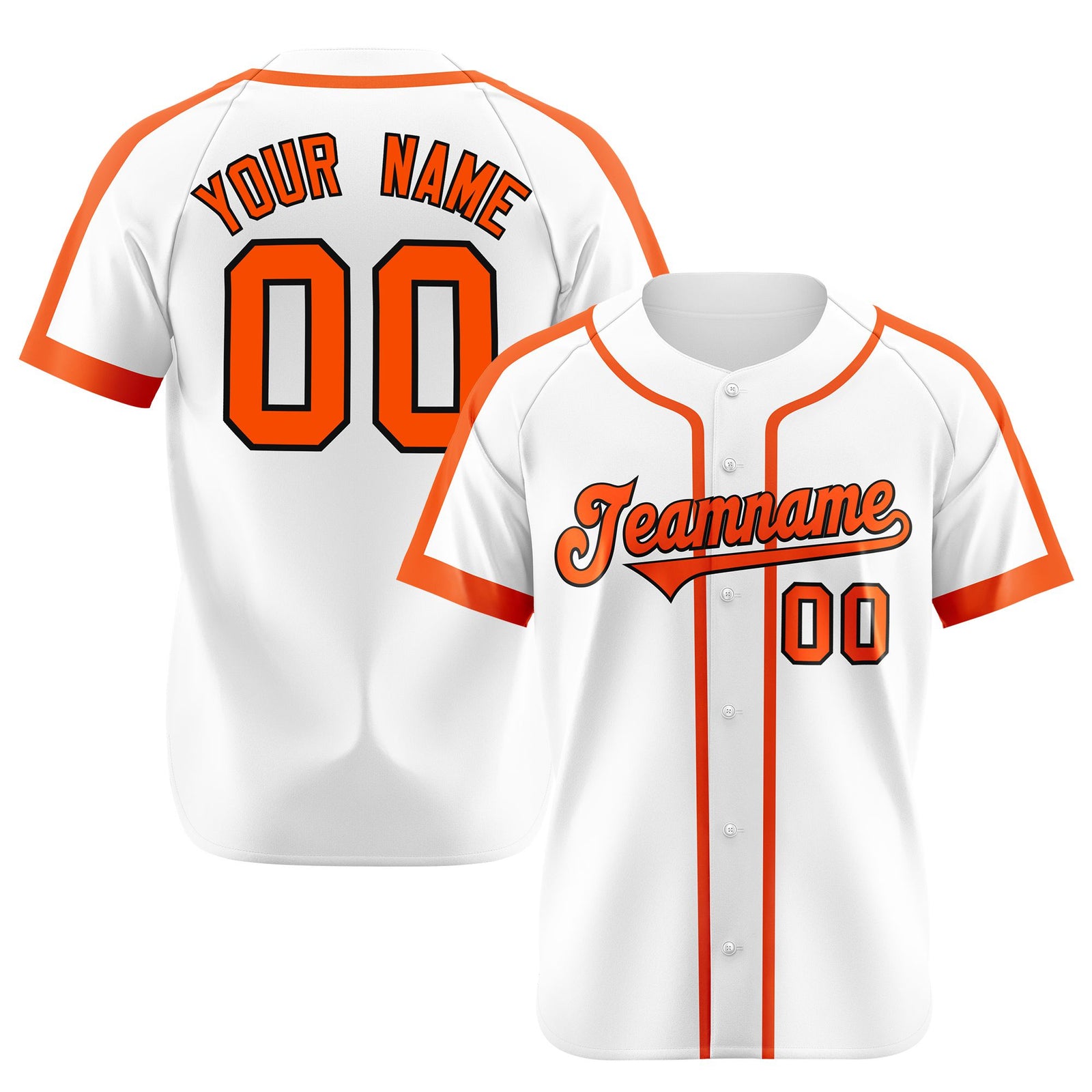 Custom White Bay Orange Black Baseball Jersey Personalized For Adults Youth