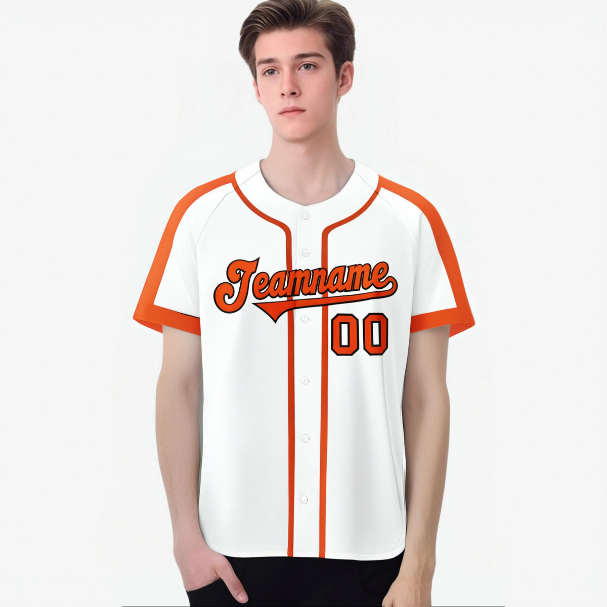 Custom White Bay Orange Black Baseball Jersey Personalized For Adults Youth