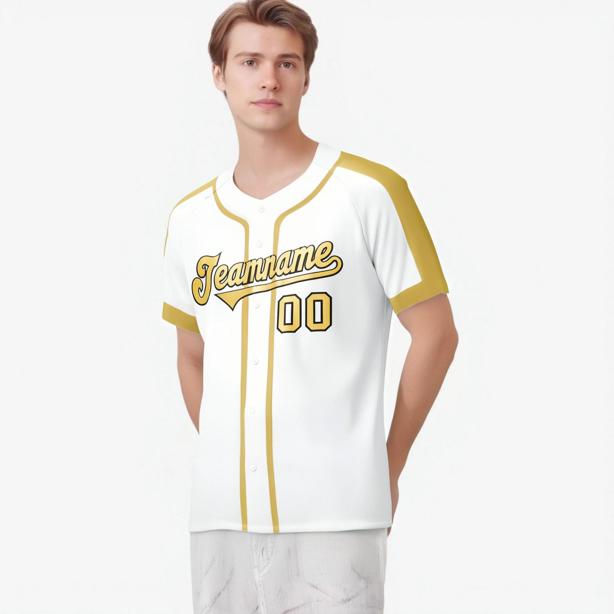 Custom White Khaki Black Baseball Jersey Personalized For Adults Youth