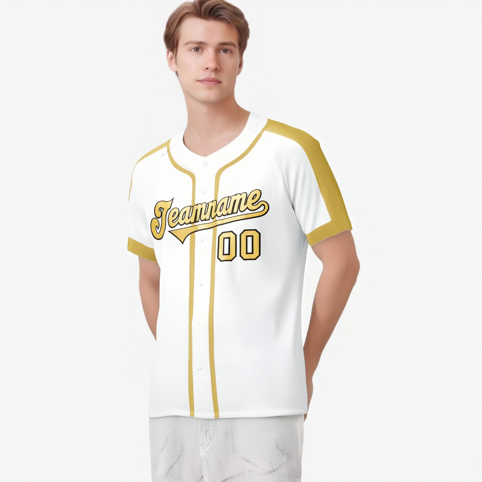 Custom White Khaki Black Baseball Jersey Personalized For Adults Youth