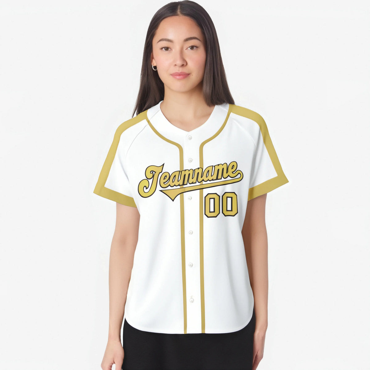 Custom White Khaki Black Baseball Jersey Personalized For Adults Youth