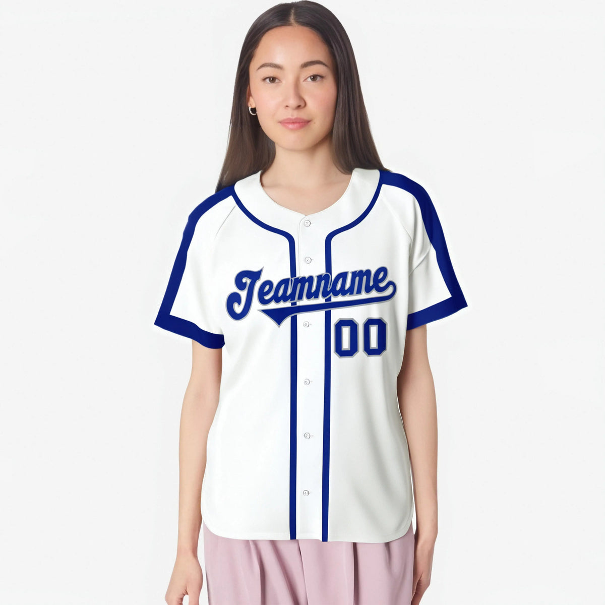 Custom White Blue Gray Baseball Jersey Personalized For Adults Youth