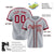 Custom Gray Red White Baseball Jersey