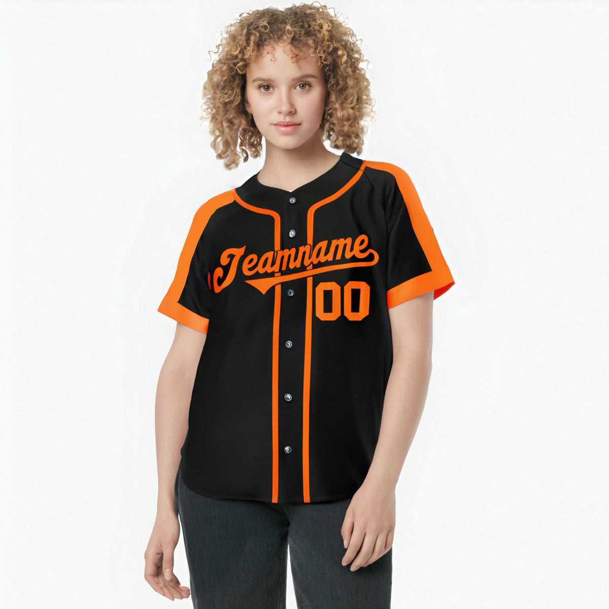 Custom Black Orange Baseball Jersey