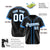 Custom Black Light Blue White Baseball Jersey