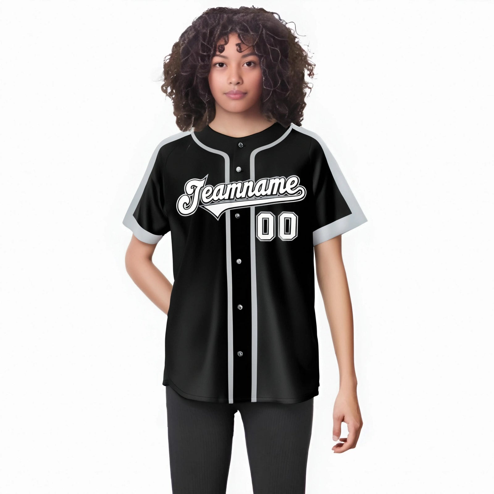 Custom Black White Grap Baseball Jersey
