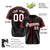 Custom Black Crimson White Baseball Jersey