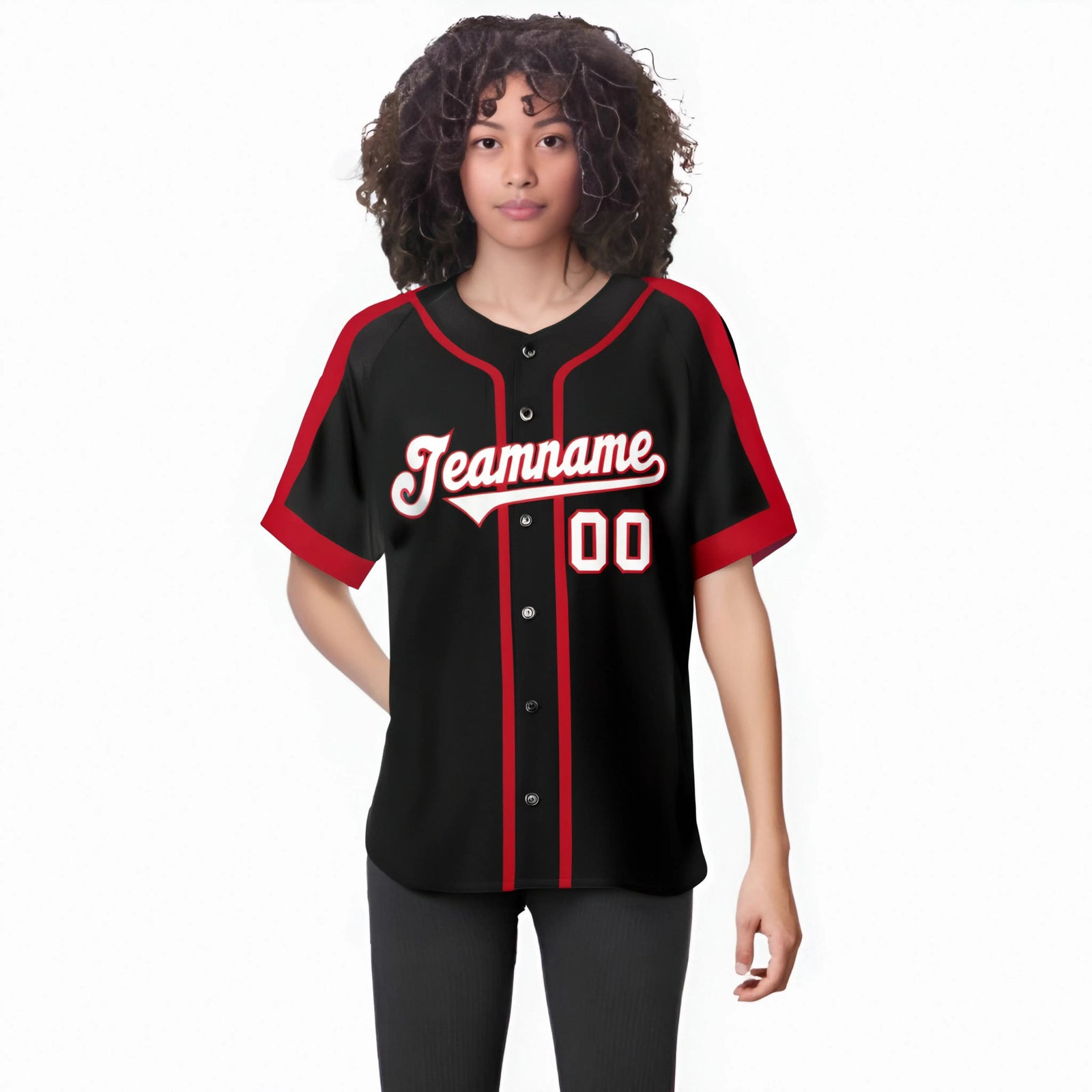 Custom Black Crimson White Baseball Jersey