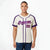 Custom Khaki Purple Blue Baseball Jersey